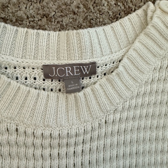 J.Crew Textured Crewneck Pullover Sweater in Stripe size L - Picture 5 of 6